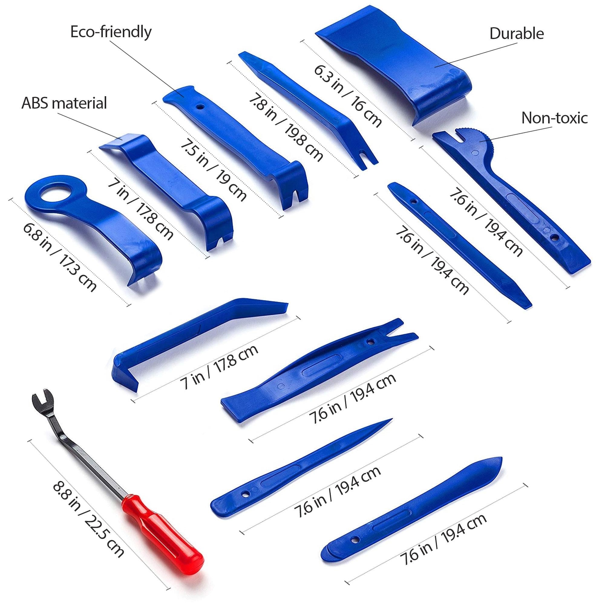 Car Trim Removal Tool Kit Auto Door Panel Dash Trim Molding Fastener - Revved Up Tools