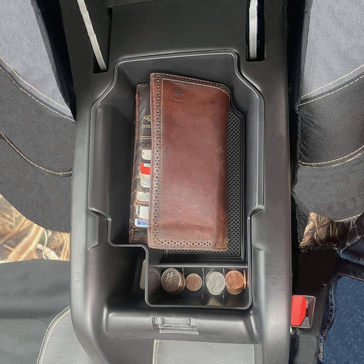 Center Console Organizer Compatible with Chevy Colorado/Gmc Canyon 2015-2021 2022, Armrest Insert Tray Secondary Storage Box-Black - Revved Up Tools