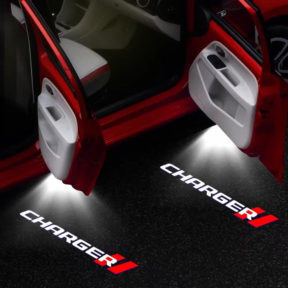 Charger Badge Door Light 2Pcs Projectors Ghost Shadow Light for Dodge Charger Car - Styling Dodge Door Light Carpet Courtesy Lamp - Revved Up Auto