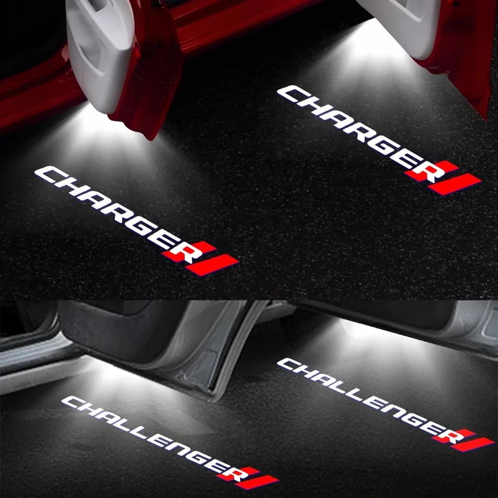 Charger Badge Door Light 2Pcs Projectors Ghost Shadow Light for Dodge Charger Car - Styling Dodge Door Light Carpet Courtesy Lamp - Revved Up Auto