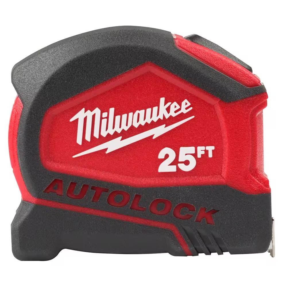 Compact Auto Lock 25 Ft. SAE Tape Measure with Fractional Scale and 9 Ft. Standout with Screwdriver Set - Revved Up Auto