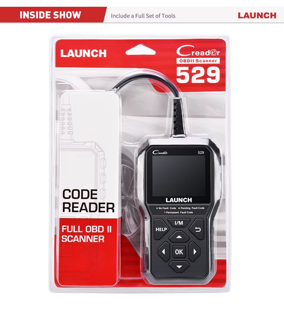 Creader 529 OBD2 Scanner Automotive Diagnostic Tool OBDII Code Reader Fault Code Read OBD Scan DIY Code Reader CR529 - Revved Up Auto