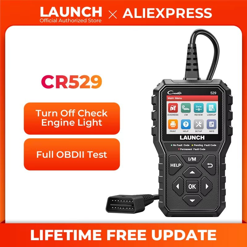 Creader 529 OBD2 Scanner Automotive Diagnostic Tool OBDII Code Reader Fault Code Read OBD Scan DIY Code Reader CR529 - Revved Up Auto