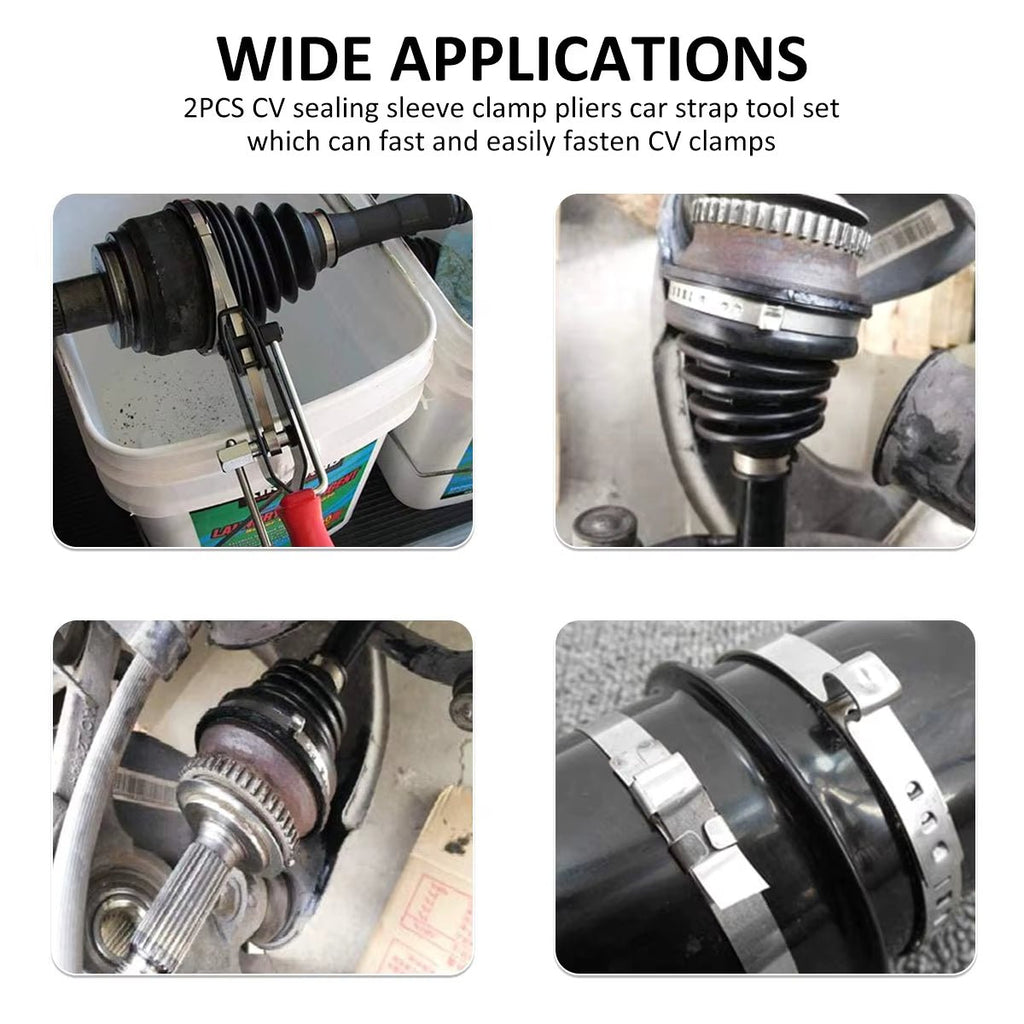 CV Joint Boot Clamp Pliers Car Banding Hand Tool Kit Auto Hose Axle Pliers Guide Belt Repair Installation Clamp Car Repair Tool - Revved Up Auto