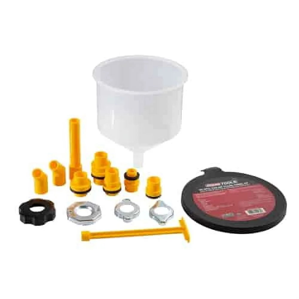 No-Spill Coolant Funnel Kit, 15 Piece Fluid & Oil Funnel Set