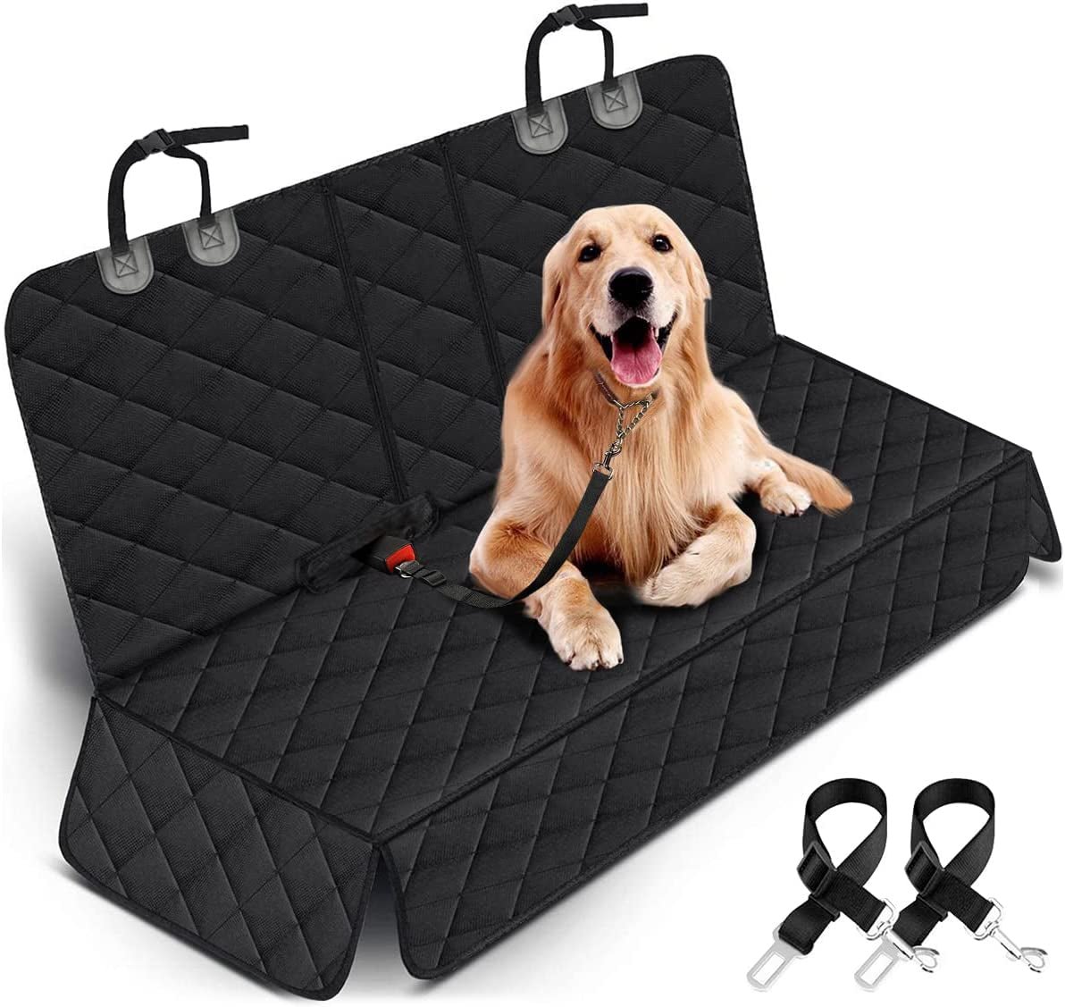 Dog Car Seat Cover, Back Seat Cover for Dogs Pet Car Seat Protector Waterproof Bench Car Seat Cover, Non-Slip Reat Seat Cover Fits Middle Armrest for Most Cars Trucks Suvs - Black - Revved Up Tools
