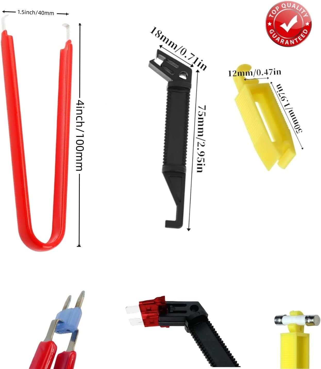 Relay Tester Puller Tool, Fuse Puller Pliers, 4-Pack Automotive Tool, Relay Pull