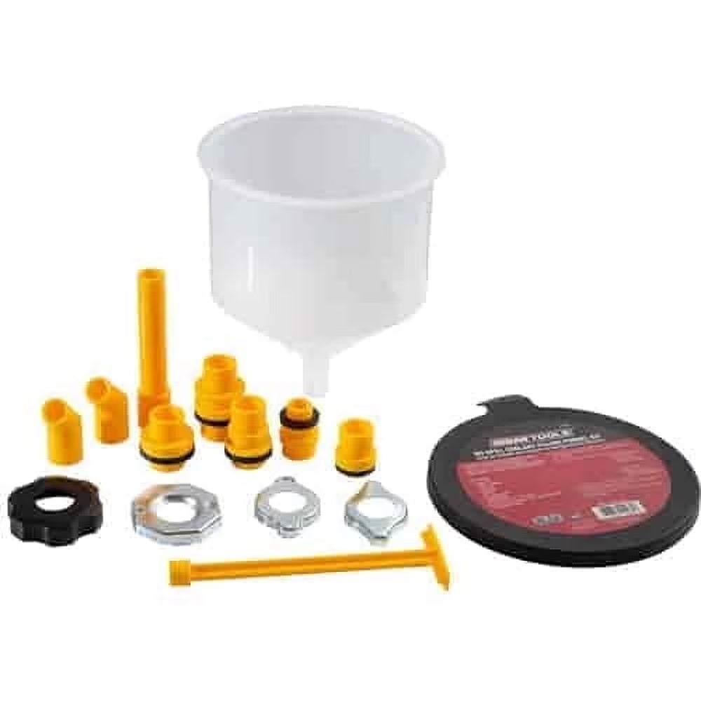 No-Spill Coolant Funnel Kit, 15 Piece Fluid & Oil Funnel Set