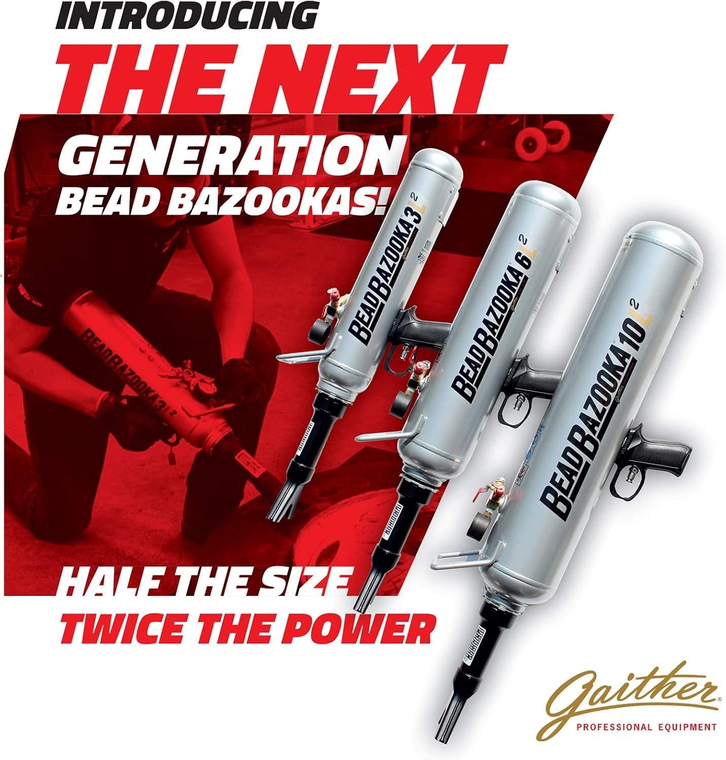 Gaither Handheld Bead Bazooka - 2Nd Generation, Bead Seater Tool with Rapid Air Release, for Passenger, Commercial, and Agricultural Vehicles - Revved Up Auto