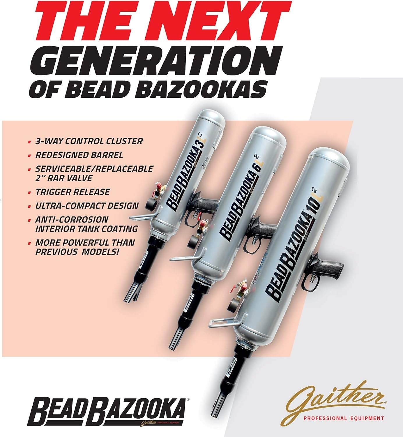 Gaither Handheld Bead Bazooka - 2Nd Generation, Bead Seater Tool with Rapid Air Release, for Passenger, Commercial, and Agricultural Vehicles - Revved Up Auto