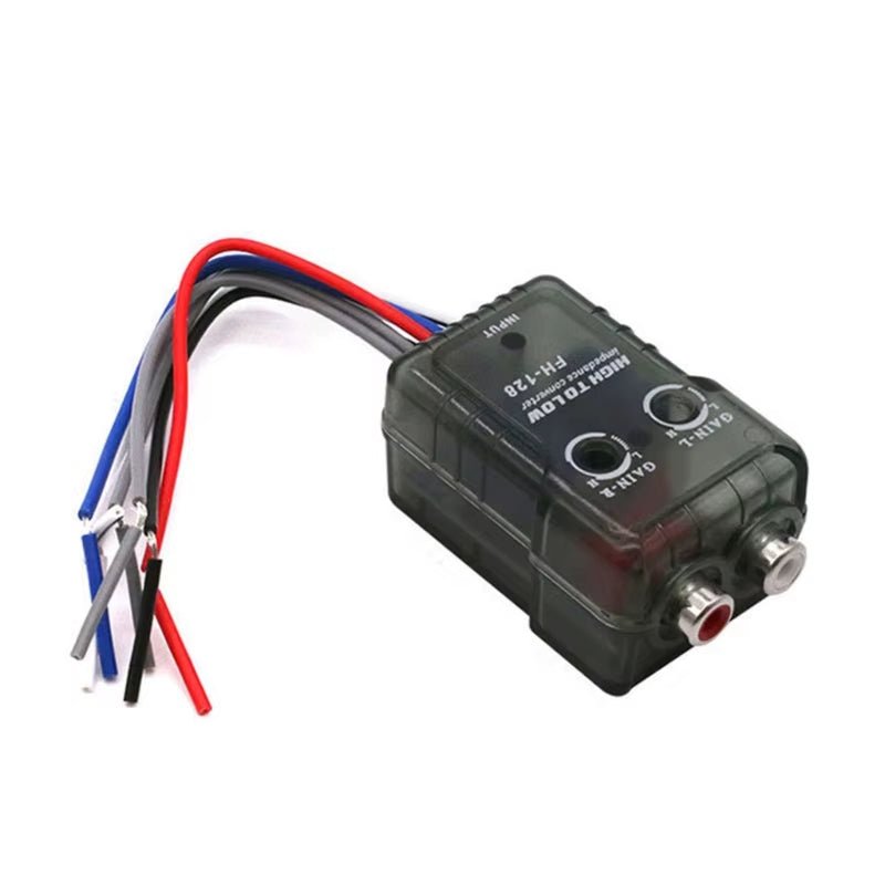 High-Performance Car Stereo Speak Hi-Low Converter RCA Adapter Quick-Connection for Auto Car Durable - Revved Up Tools
