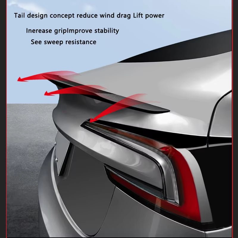 High Performance Real Carbon Fiber Spoiler for Tesla Model 3 Highland 2024 Car Original Trunk Tail Wing Car Exterior Accessories - Revved Up Tools