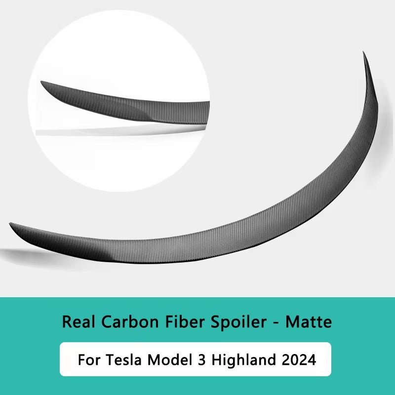 High Performance Real Carbon Fiber Spoiler for Tesla Model 3 Highland 2024 Car Original Trunk Tail Wing Car Exterior Accessories - Revved Up Tools
