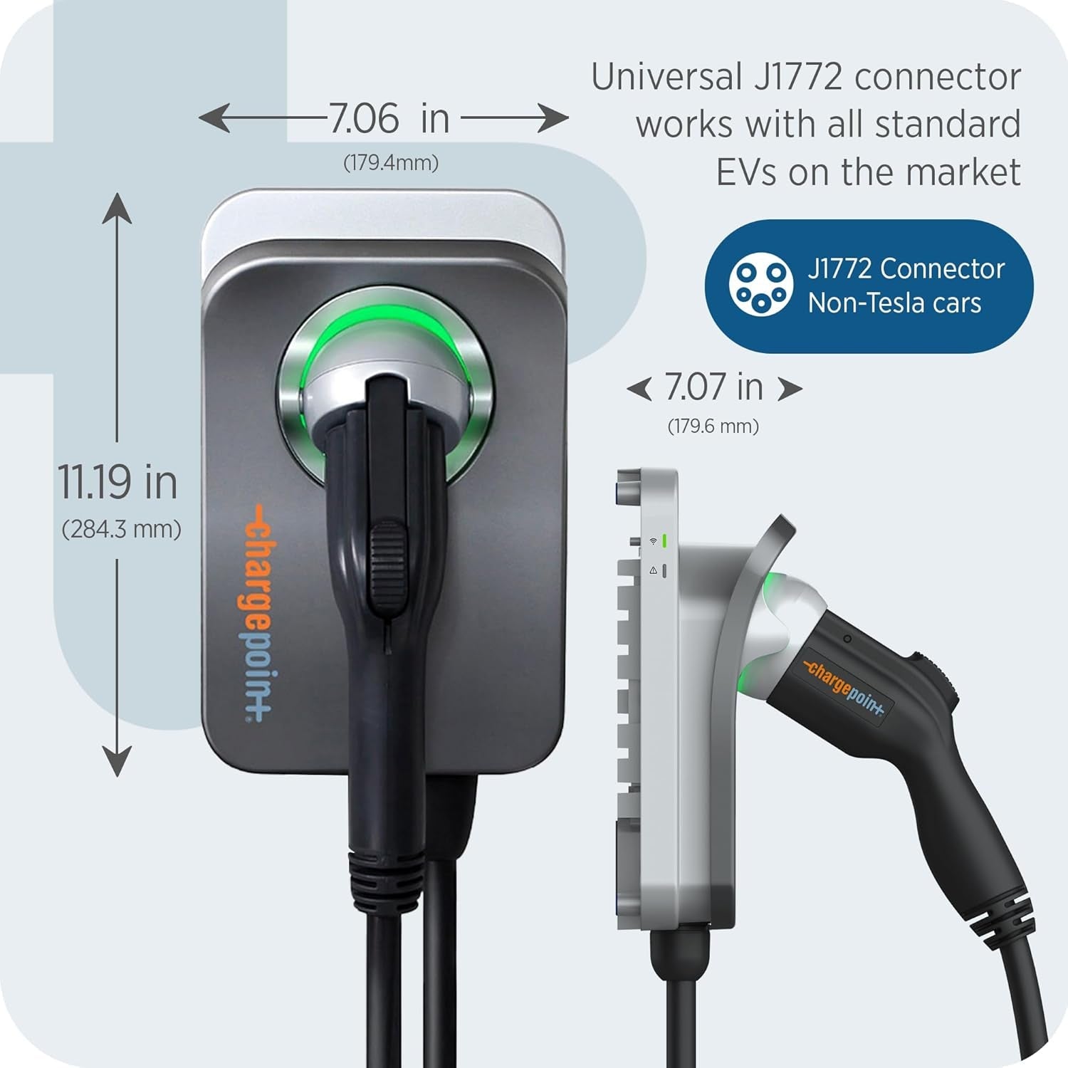 Homeflex Level 2 EV Charger J1772, Hardwired for Electric Car - Fast Smart Battery Power Charging at Home for Electric Automobile Vehicles - Revved Up Tools