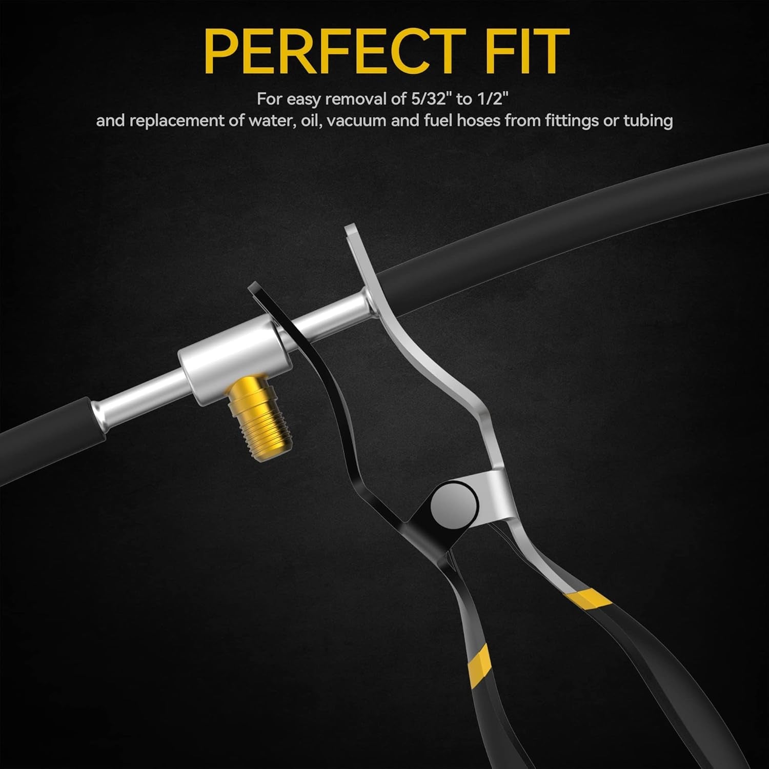 Hose Clamp Pliers Set, Flexible Wire Long Reach Clic R Type Swivel Jaw and Flat Band Pliers for Fuel Oil and Water Work, Automotive Repair Tools Kit, 9 Pieces - Revved Up Auto
