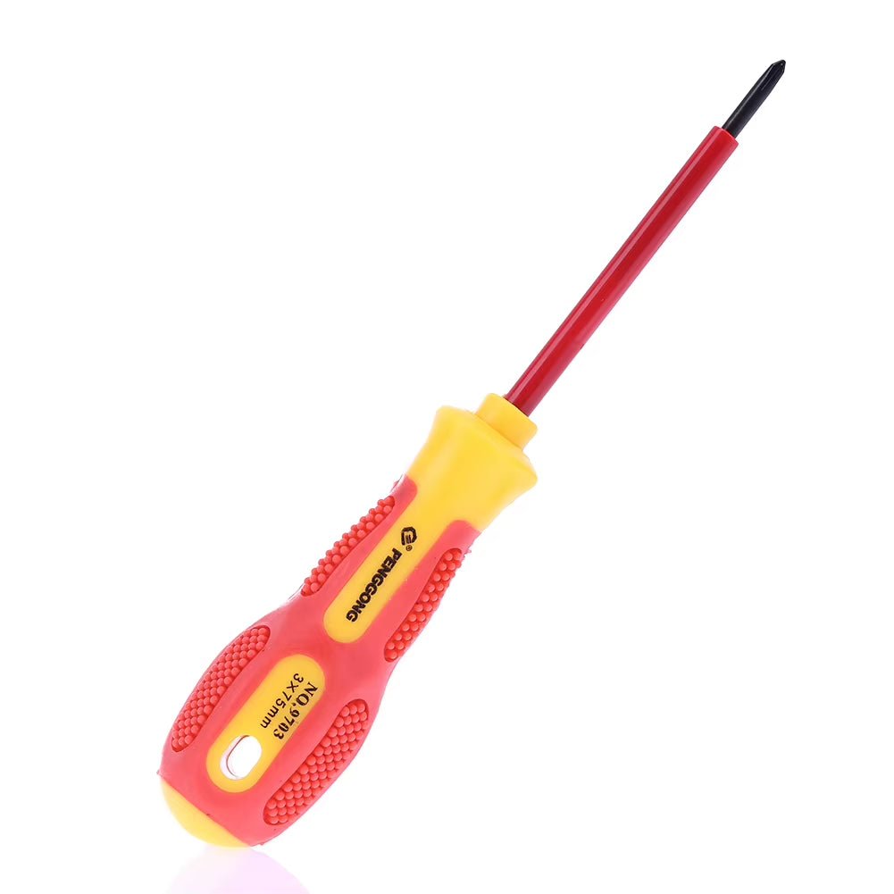 Insulated Screwdriver Withstand Voltage 1000V Precision Magnetic Phillips Slotted for Electrician Repair Hand Tool - Revved Up Auto