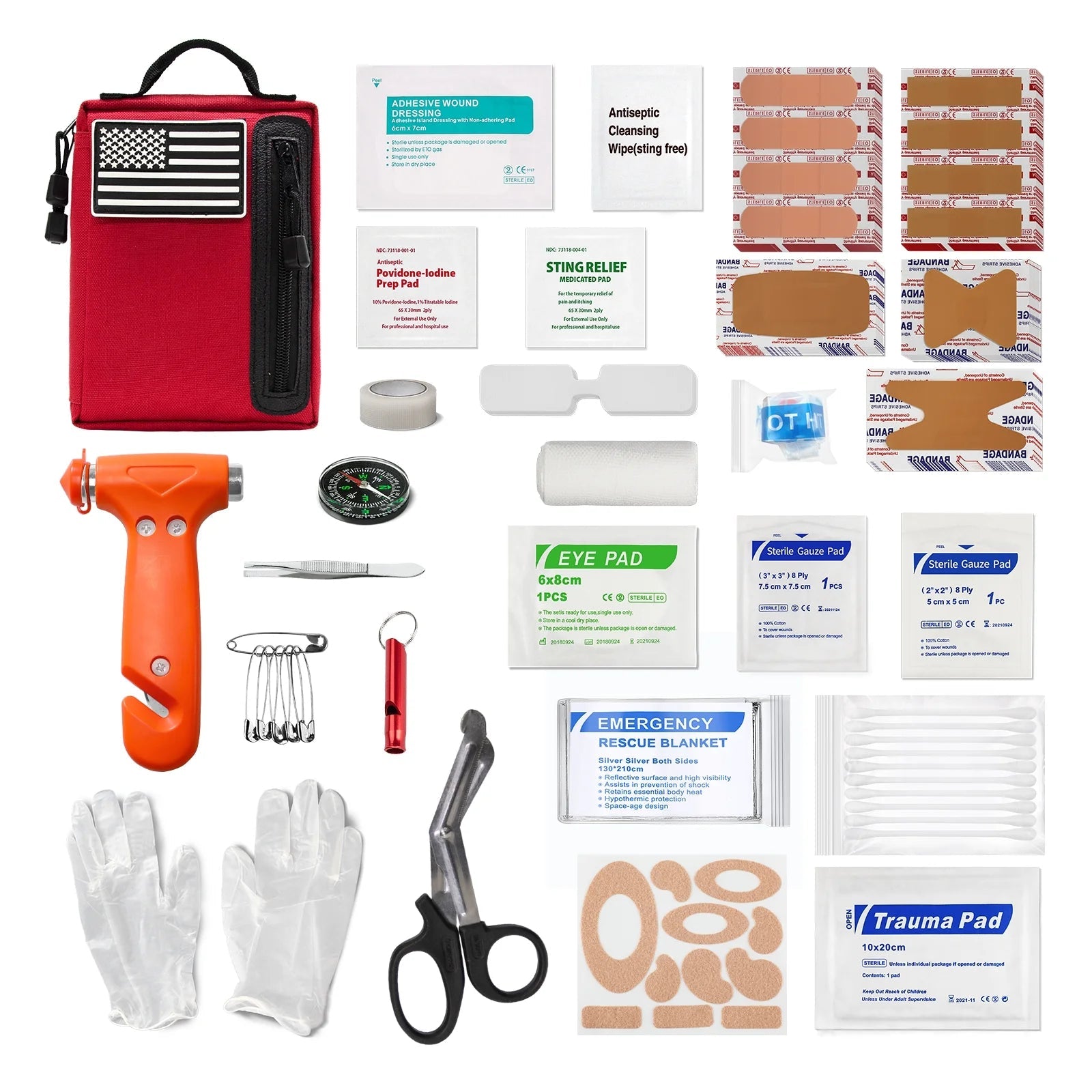 KITGO First Aid Kits, Trauma First Aid Kit, Premium Emergency Kits, Compartments for Home, Office, Car, Outdoor, Hiking, Travel, Camping,103 Piece Set - Revved Up Tools