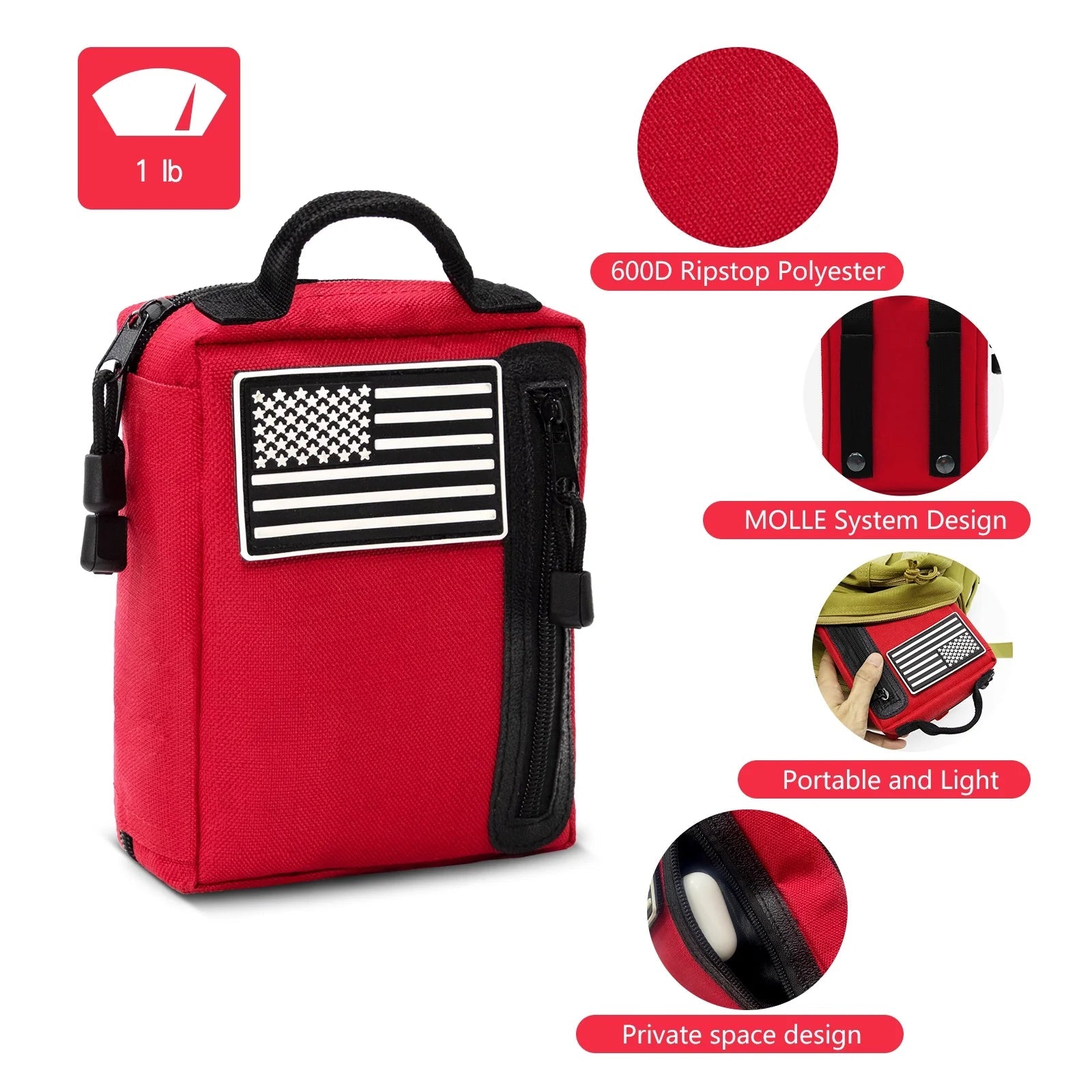 KITGO First Aid Kits, Trauma First Aid Kit, Premium Emergency Kits, Compartments for Home, Office, Car, Outdoor, Hiking, Travel, Camping,103 Piece Set - Revved Up Tools