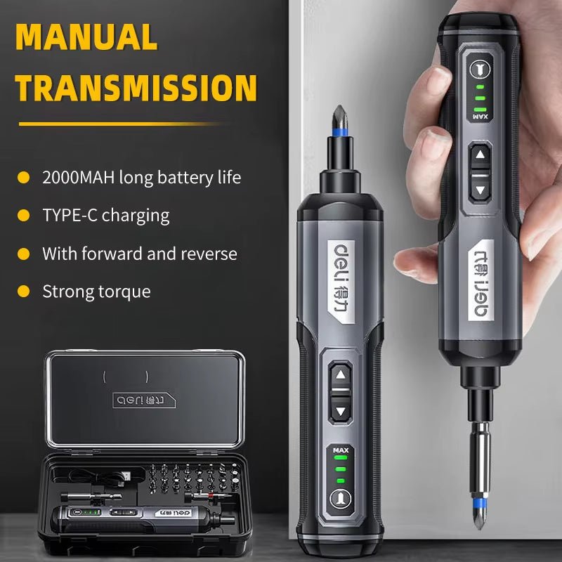 Mini Electric Screwdriver Set USB Rechargeable 2000Mah Adjustment Power Dril Multi - Function Disassembly Torque Repair Tools Kit - Revved Up Auto