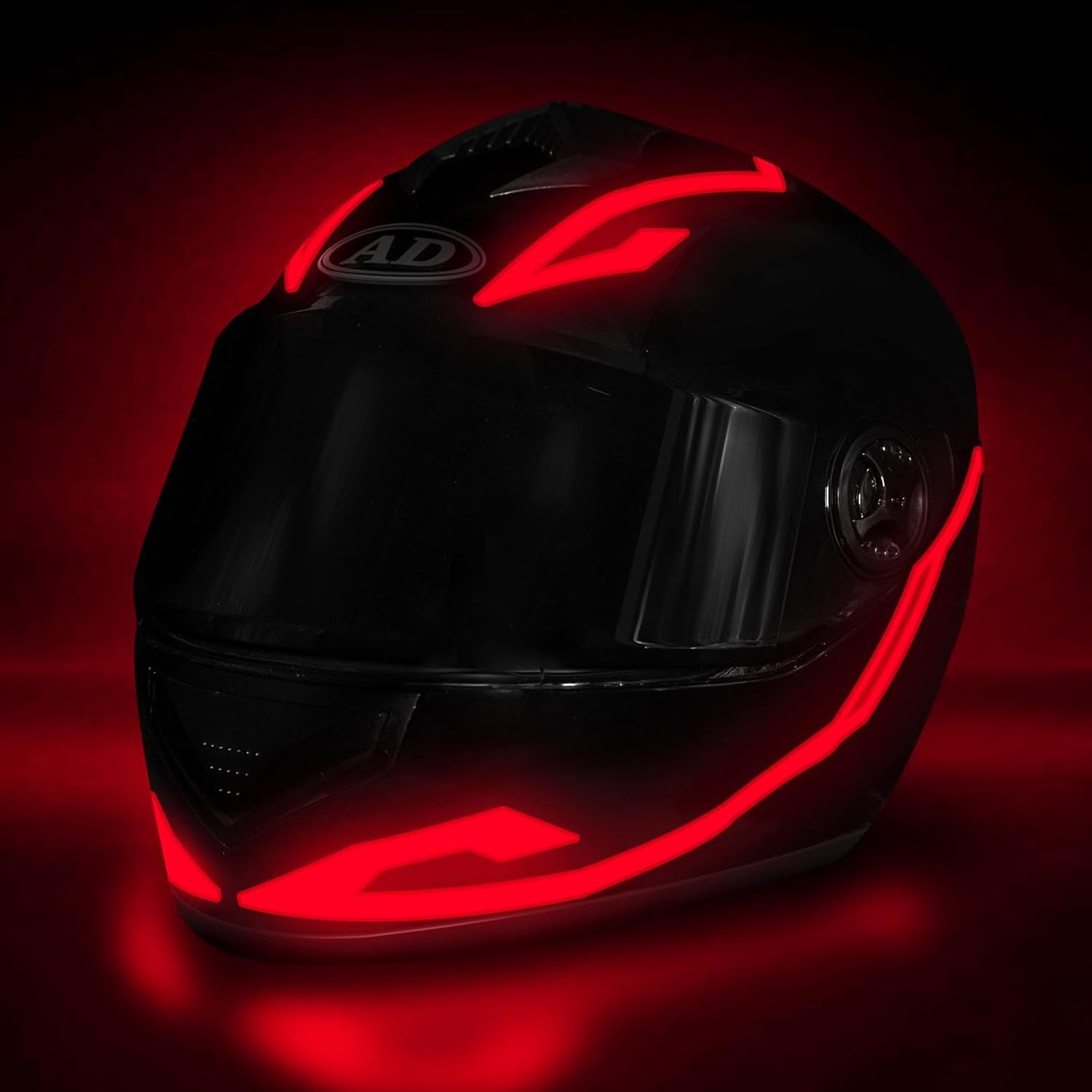 Motorcycle Helmet Light,3 Modes Driving EL Light Strips,Battery Helmet Light Strip,Night Riding Signal Light Decoration Kit(No Helmet) - Revved Up Tools