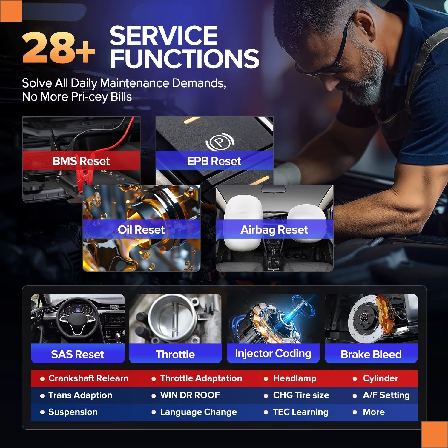 MX808S Car Diagnostic Tool Automotive Code Reader All Systems Diagnosis Active Test Function, PK MK808S, Upgrade of MX808 - Revved Up Auto