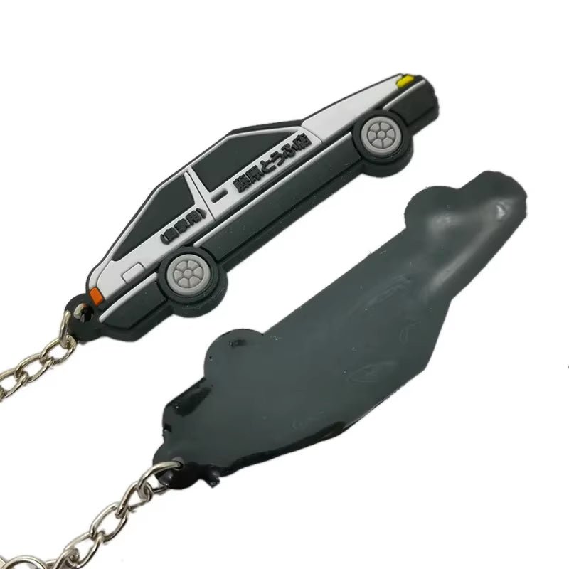 New Car Styling AE86 Rubber Car Model Keyring Fujiwara Tofu Shop Initial D RACING Performance Car Keychain Accessories - Revved Up Tools