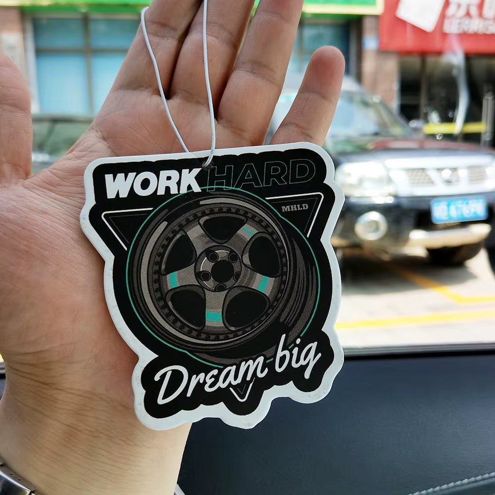 New JDM Style Performance Car Rearview Mirror Pendant Air Freshener Solid Paper Decoration Car Decoration Anime Decor - Revved Up Tools