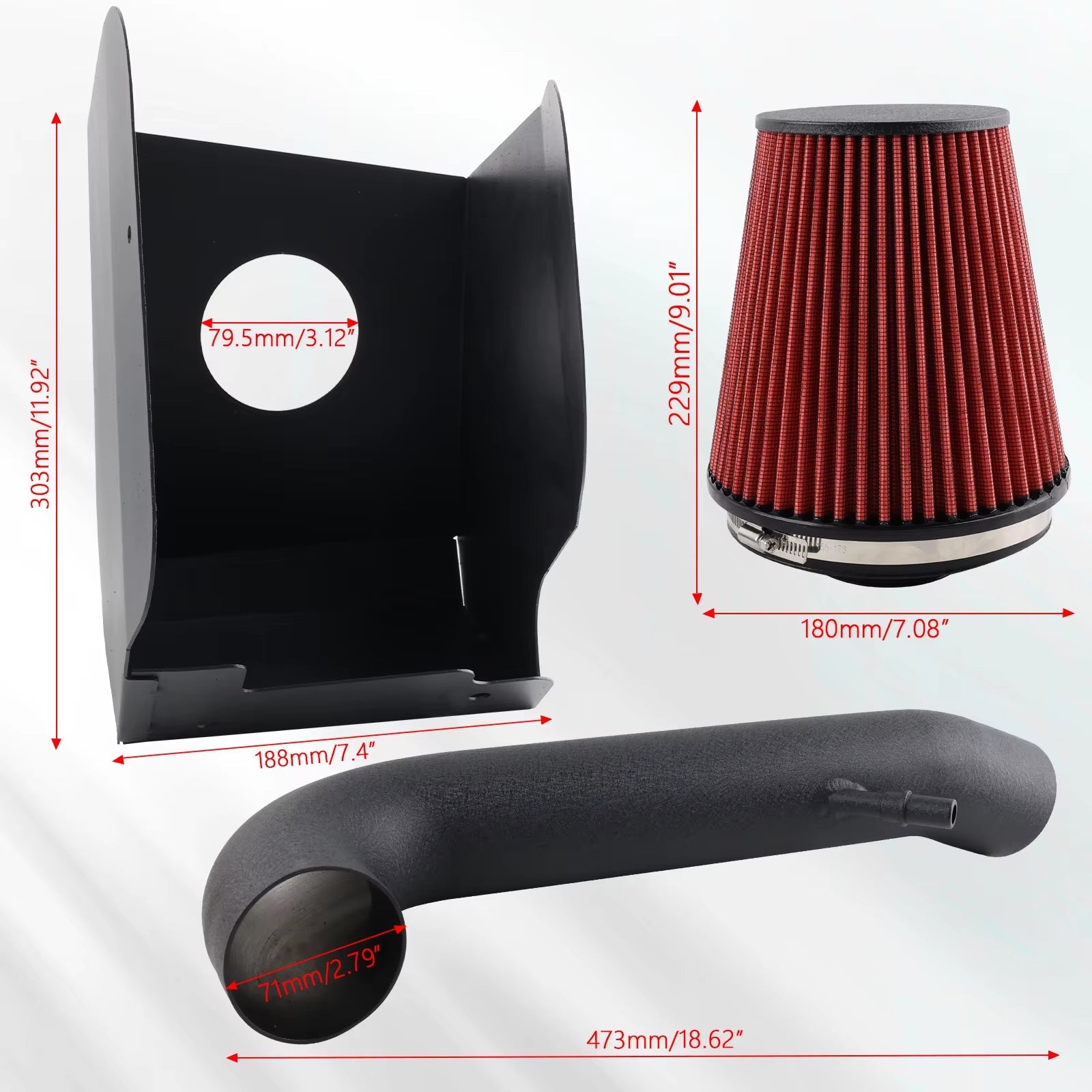 New Supply Engine Parts Cold Air Intake for 2018-2024 Jeep Wrangler / Gladiator 3.6L 10479 - Revved Up Tools