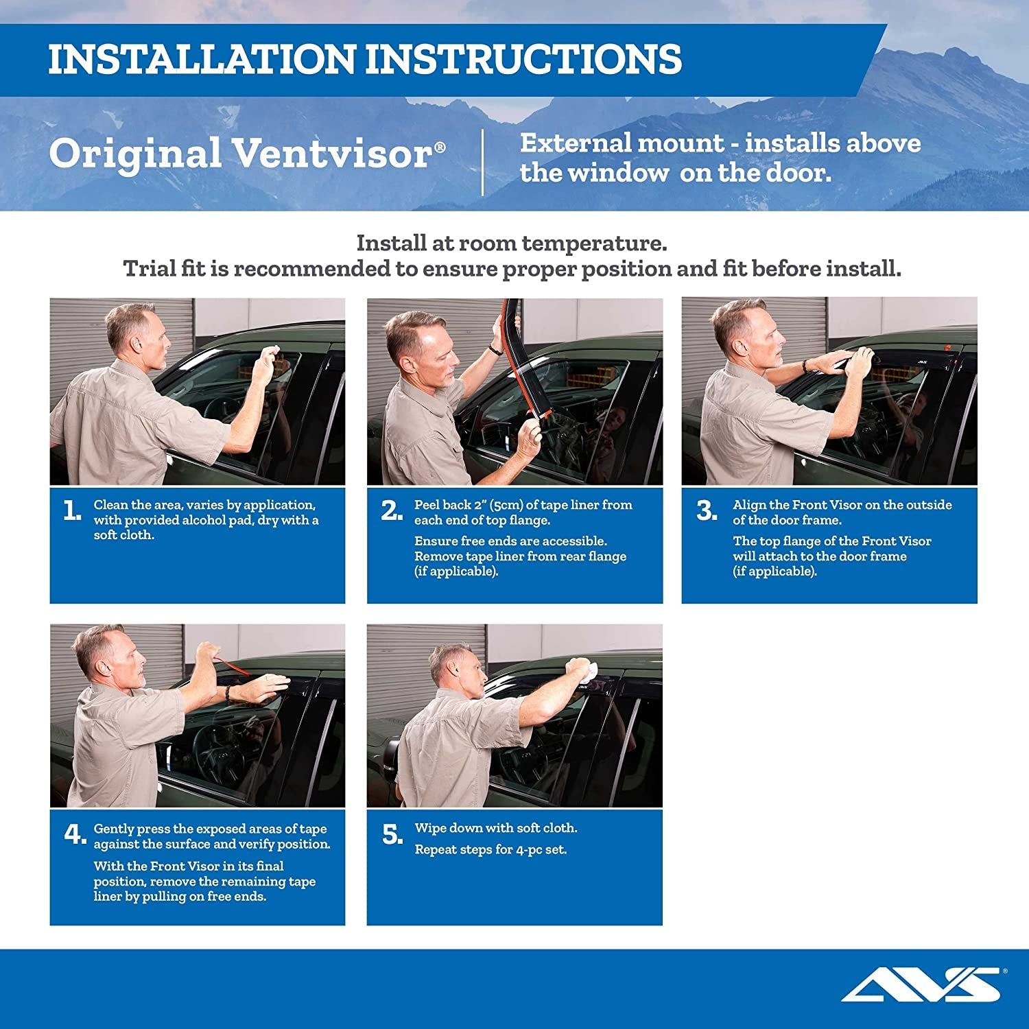 [] outside Mount Rain Guards for 2008 - 2020 Dodge Journey | Window Vent Visors, 4 Pcs. - Smoke | 94072 - Revved Up Auto