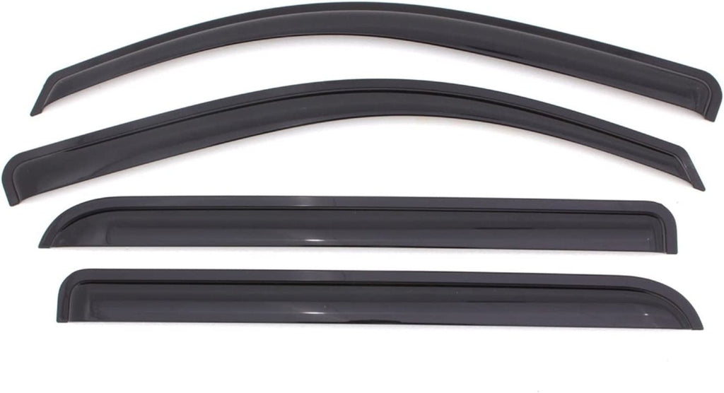 [] outside Mount Rain Guards for 2008 - 2020 Dodge Journey | Window Vent Visors, 4 Pcs. - Smoke | 94072 - Revved Up Auto