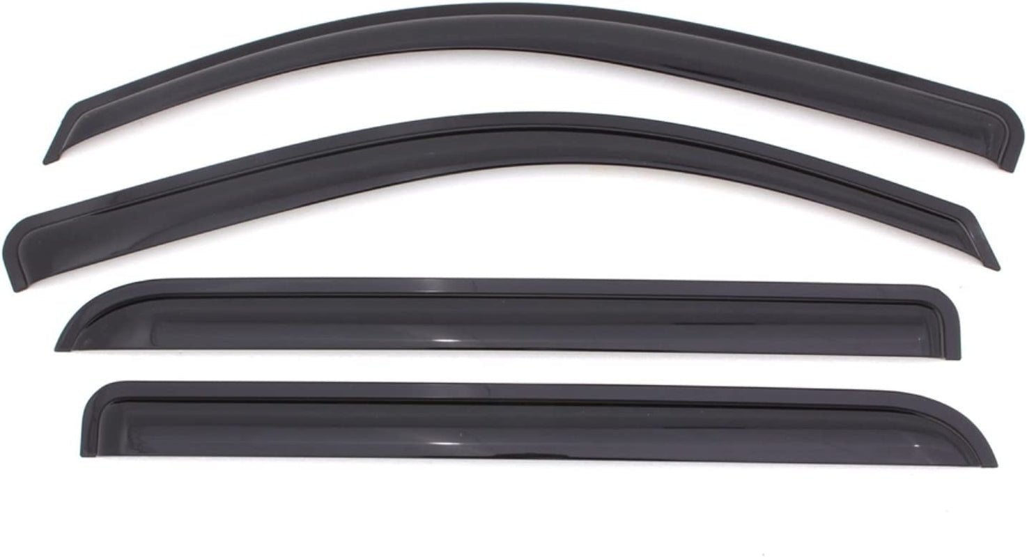 [] outside Mount Rain Guards for 2008 - 2020 Dodge Journey | Window Vent Visors, 4 Pcs. - Smoke | 94072 - Revved Up Auto