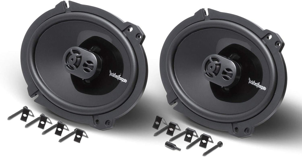 P1683 Punch 6"X8" 3-Way Coaxial Full Range Speakers - Black (Pair) - Revved Up Tools