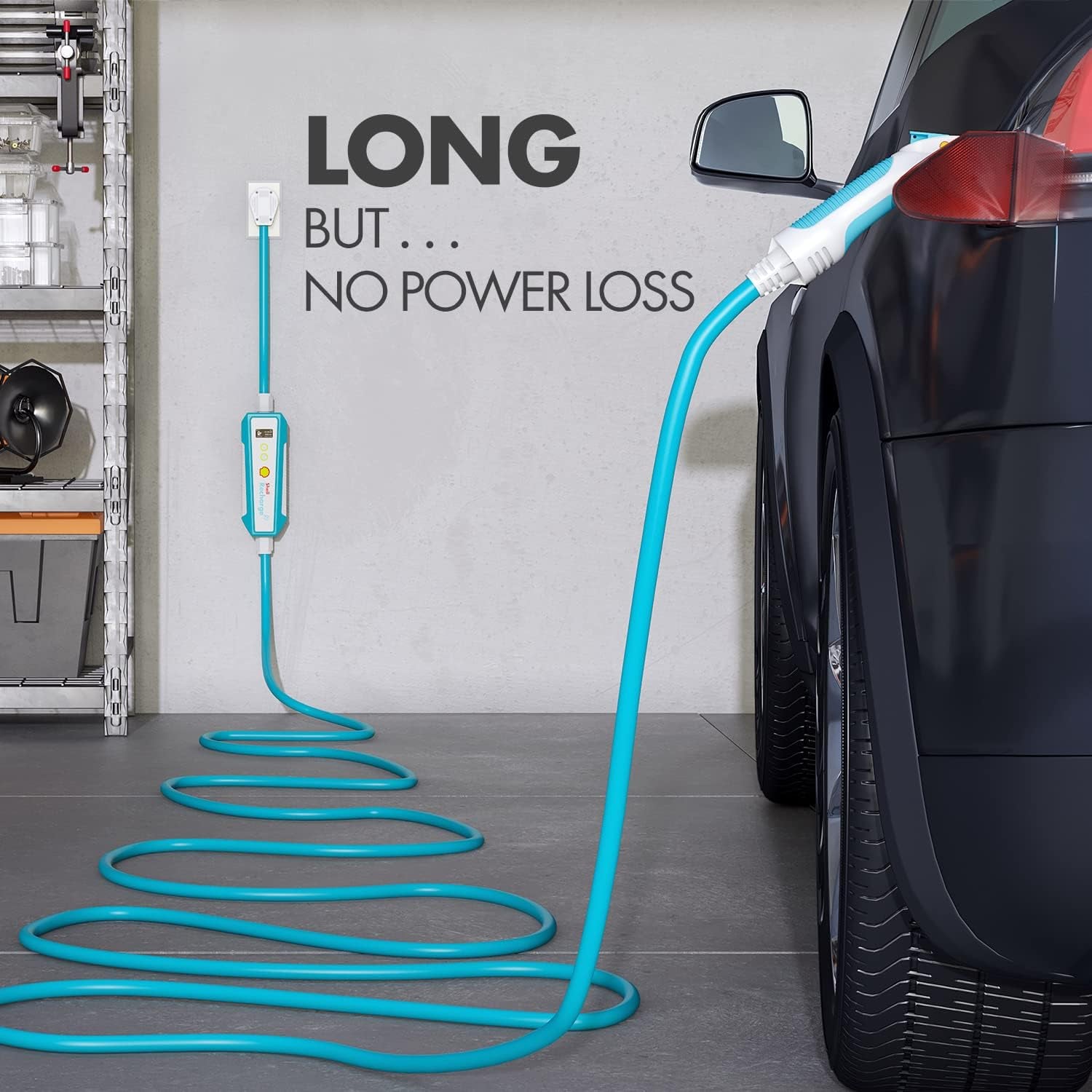 Portable Electric Vehicle Charger Level 2, 32A 240V EV Home Charging Station, Indoor&Outdoor Electric Car Charging Adapter 30Ft Cable, Compatible with All SAE J1772 Evs - Revved Up Tools