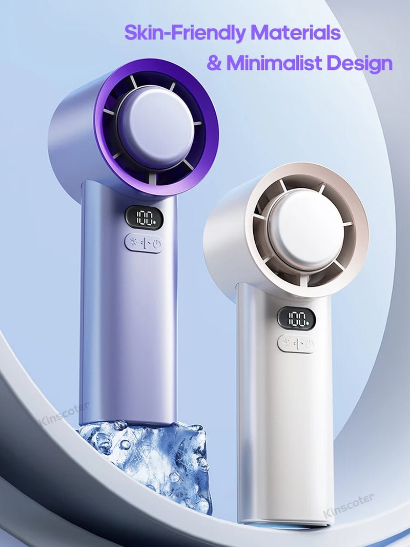 Portable Handheld Turbo Fan 100 Wind Speeds Adjustable Mini Personal Fan Battery Operated Electric Eyelash Fan - Revved Up Auto