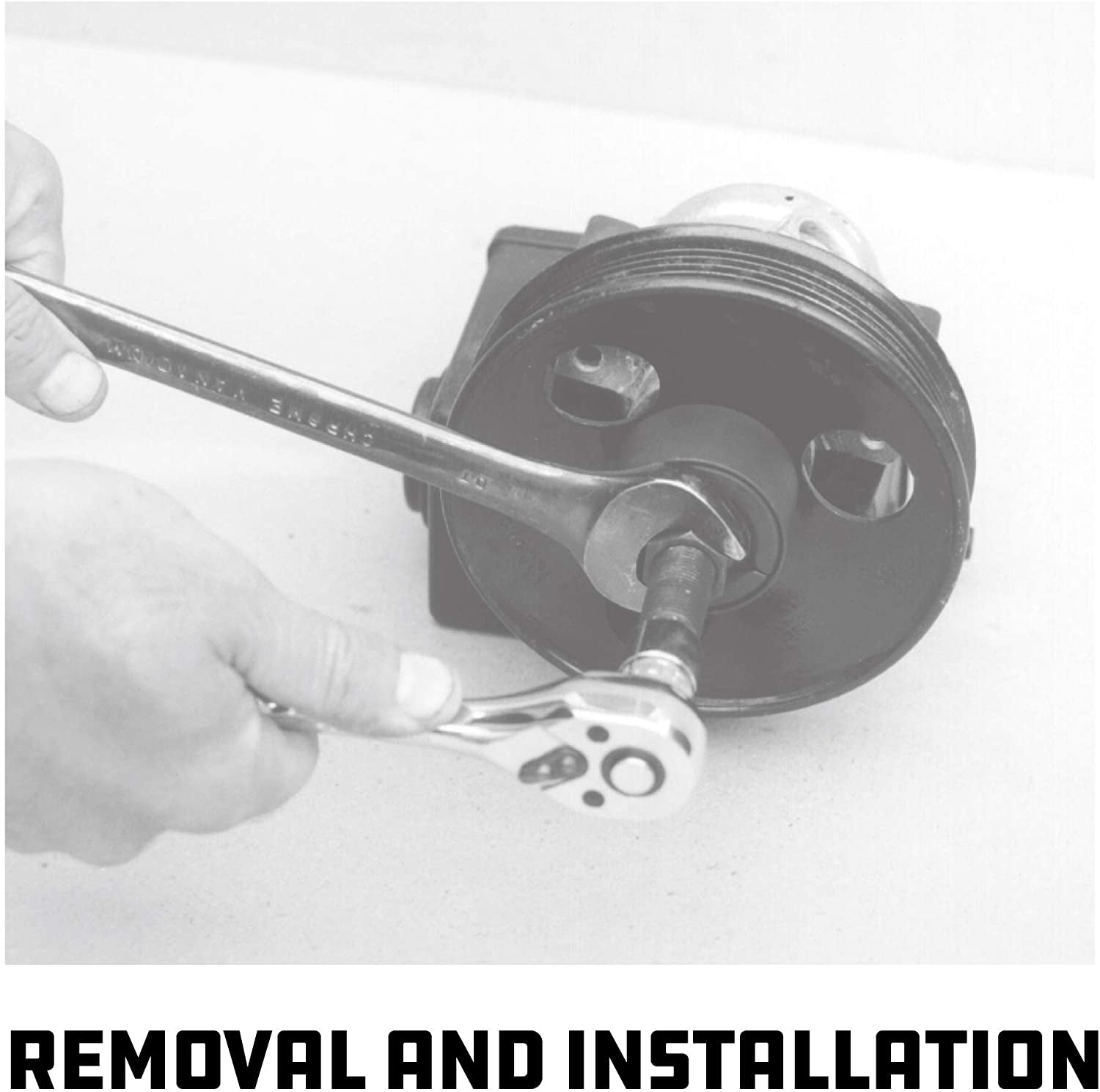 Power Steering and Alternator Pulley Remove and Install Tool Set, Replace Vehicle Steering Pump, Car Repair Tools, Storage Case - 648605 - Revved Up Auto