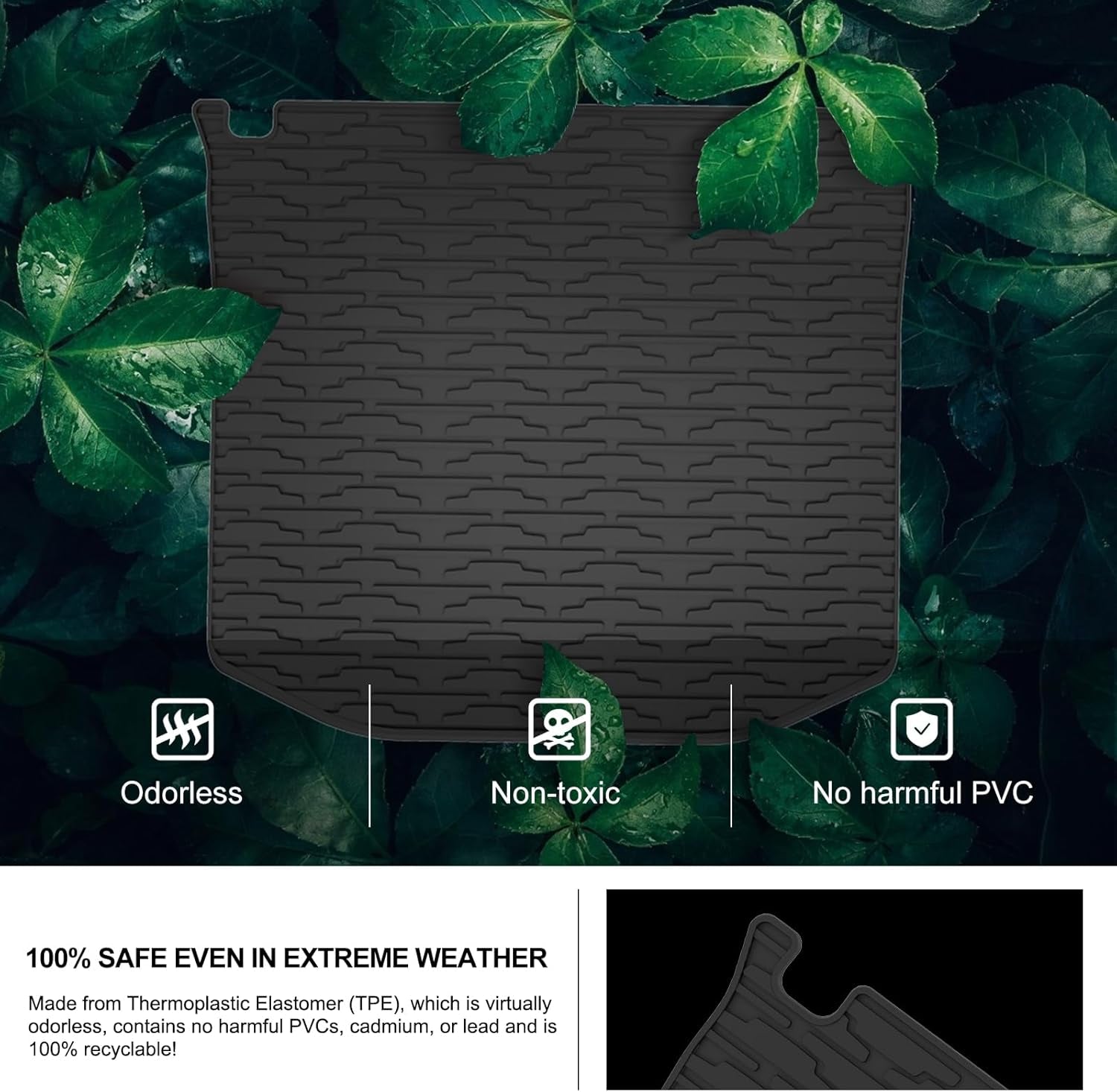 Rear Cargo Mat Liner for 2011-2021 Jeep Grand Cherokee OEM Replacement 82212085 All Weather Protection Floor Tray Slush Trunk Mats Black - Revved Up Tools