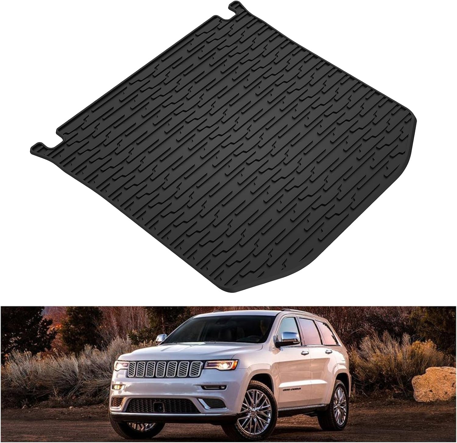 Rear Cargo Mat Liner for 2011-2021 Jeep Grand Cherokee OEM Replacement 82212085 All Weather Protection Floor Tray Slush Trunk Mats Black - Revved Up Tools