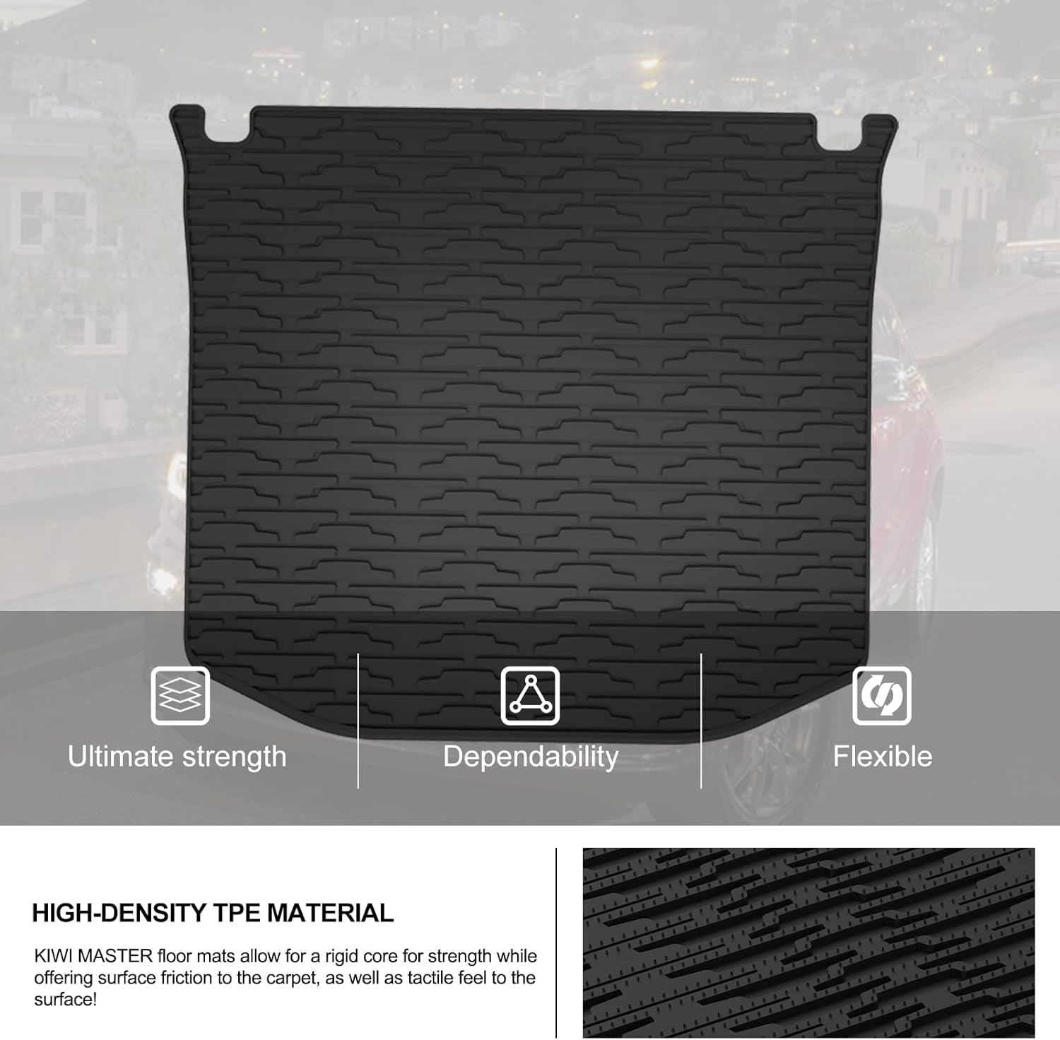 Rear Cargo Mat Liner for 2011-2021 Jeep Grand Cherokee OEM Replacement 82212085 All Weather Protection Floor Tray Slush Trunk Mats Black - Revved Up Tools