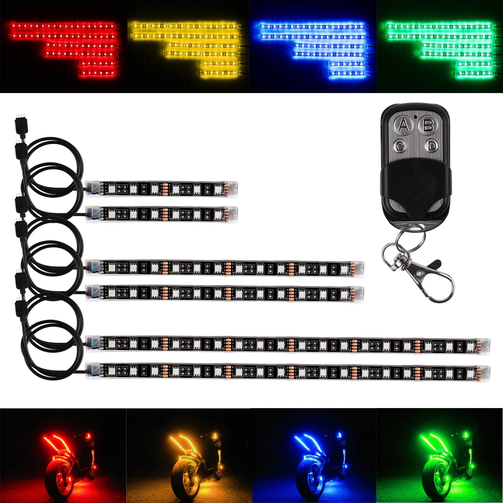 RGB Vioce Control LED Car Motorcycle Glow Lights - Revved Up Tools