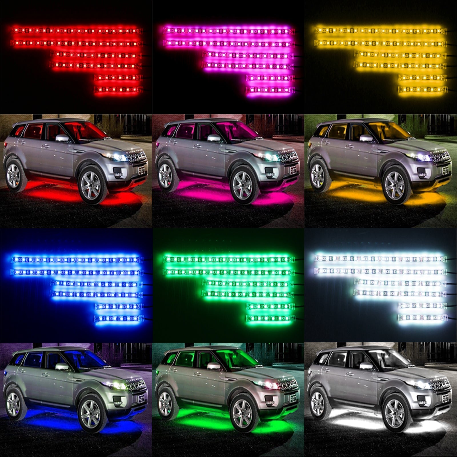 RGB Vioce Control LED Car Motorcycle Glow Lights - Revved Up Tools