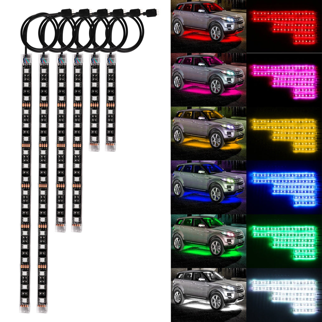 RGB Vioce Control LED Car Motorcycle Glow Lights - Revved Up Tools
