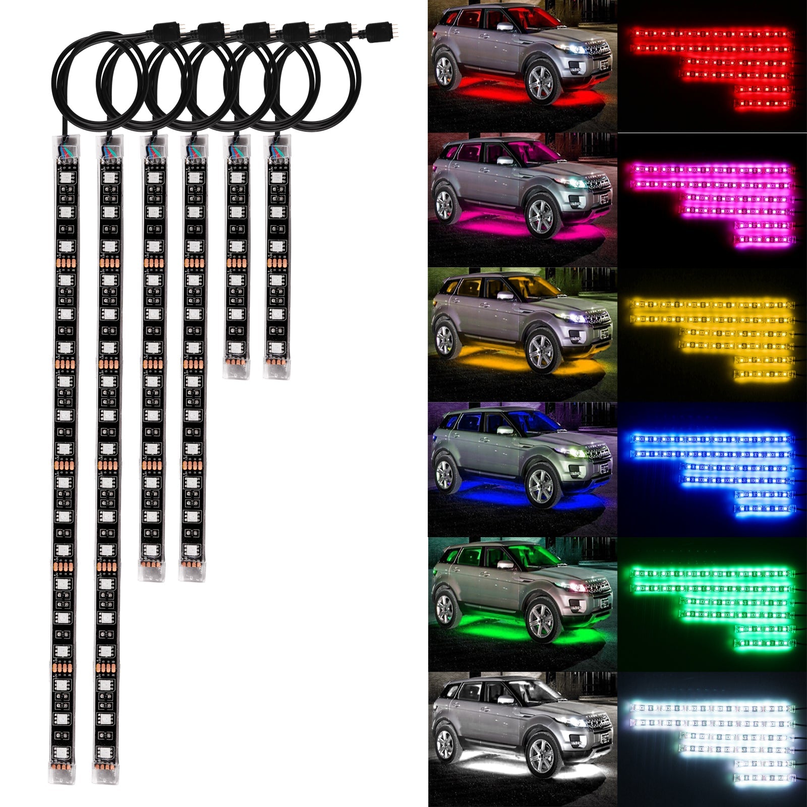 RGB Vioce Control LED Car Motorcycle Glow Lights - Revved Up Tools