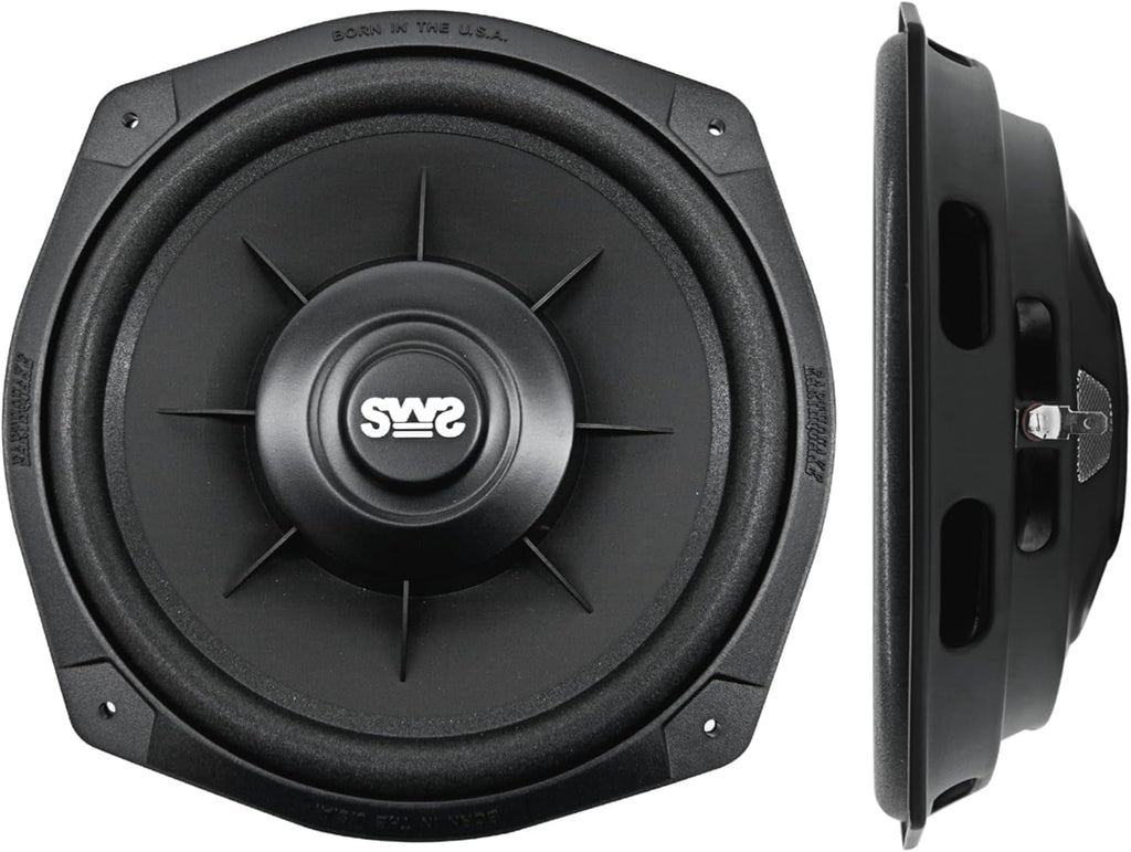 Sound SWS-8X 8-Inch Shallow Woofer System Under-The-Seat Subwoofer, 4-Ohm (Single), Black - Revved Up Tools
