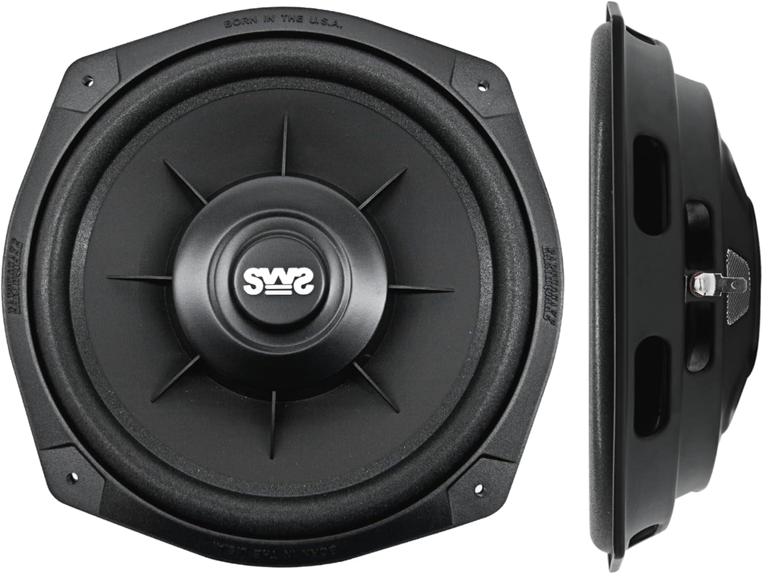 Sound SWS-8X 8-Inch Shallow Woofer System Under-The-Seat Subwoofer, 4-Ohm (Single), Black - Revved Up Tools