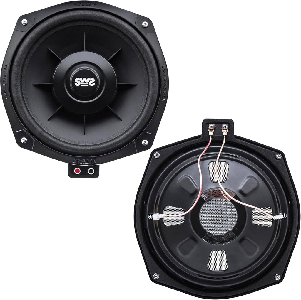 Sound SWS-8X 8-Inch Shallow Woofer System Under-The-Seat Subwoofer, 4-Ohm (Single), Black - Revved Up Tools