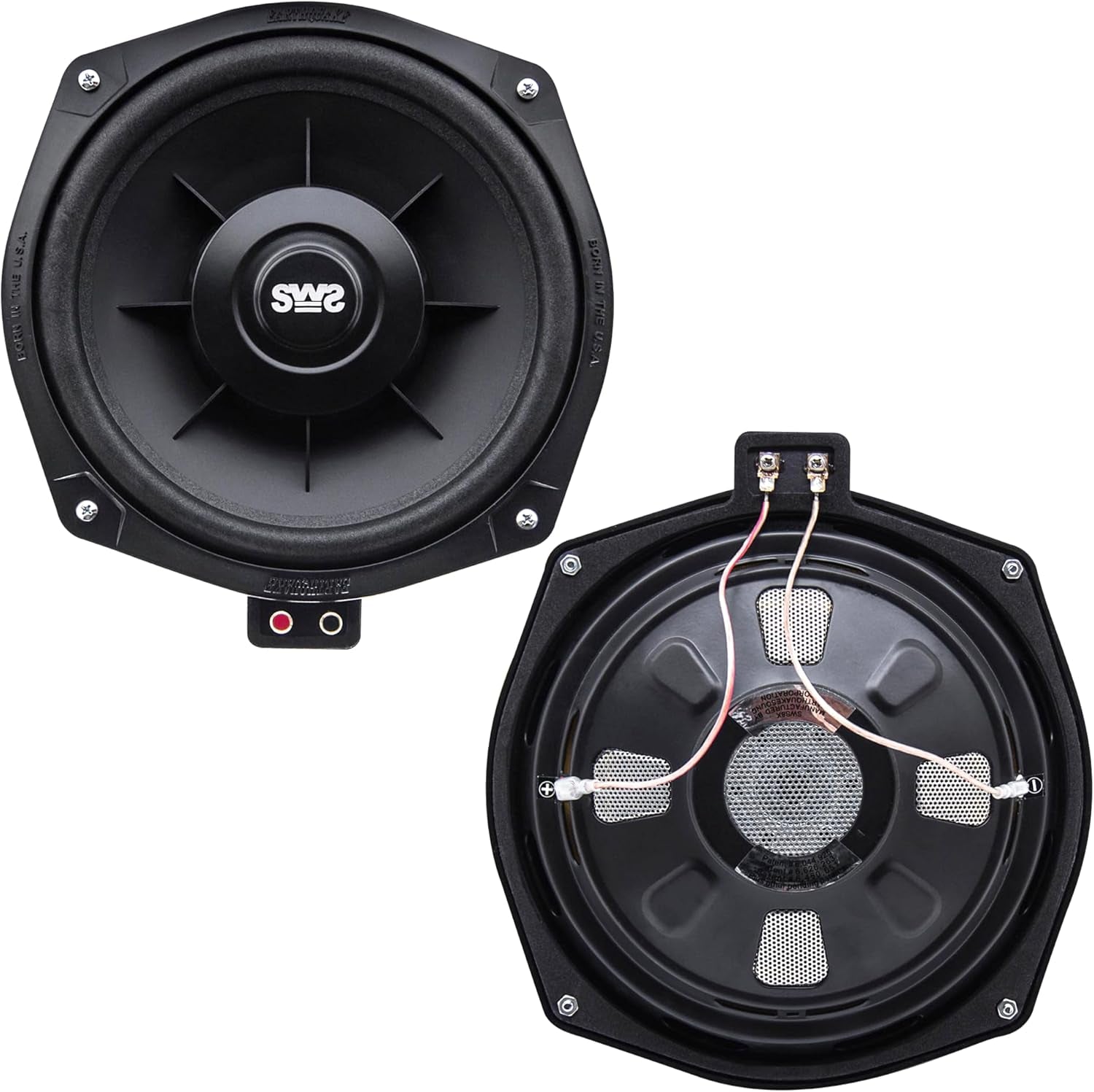 Sound SWS-8X 8-Inch Shallow Woofer System Under-The-Seat Subwoofer, 4-Ohm (Single), Black - Revved Up Tools