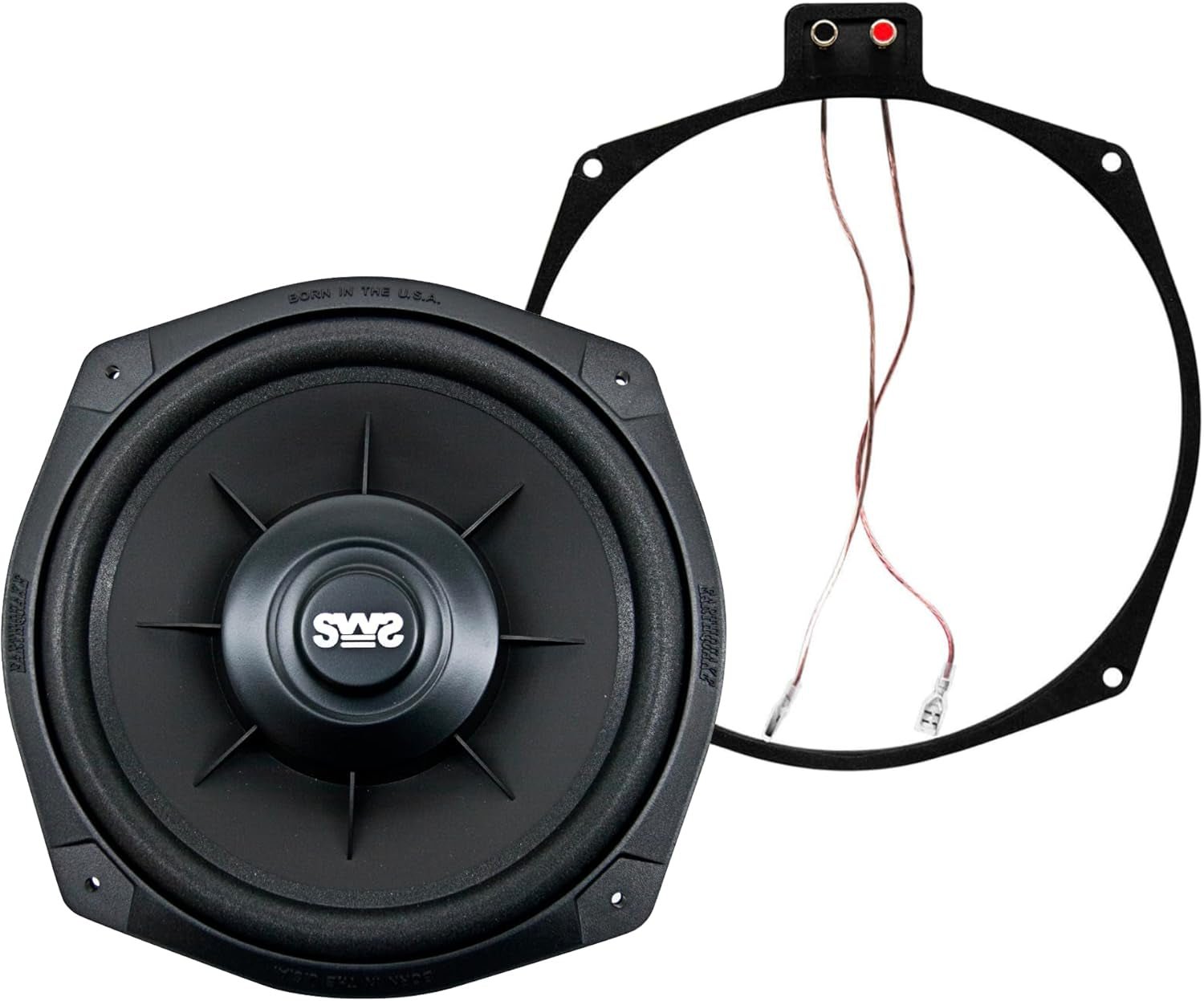 Sound SWS-8X 8-Inch Shallow Woofer System Under-The-Seat Subwoofer, 4-Ohm (Single), Black - Revved Up Tools