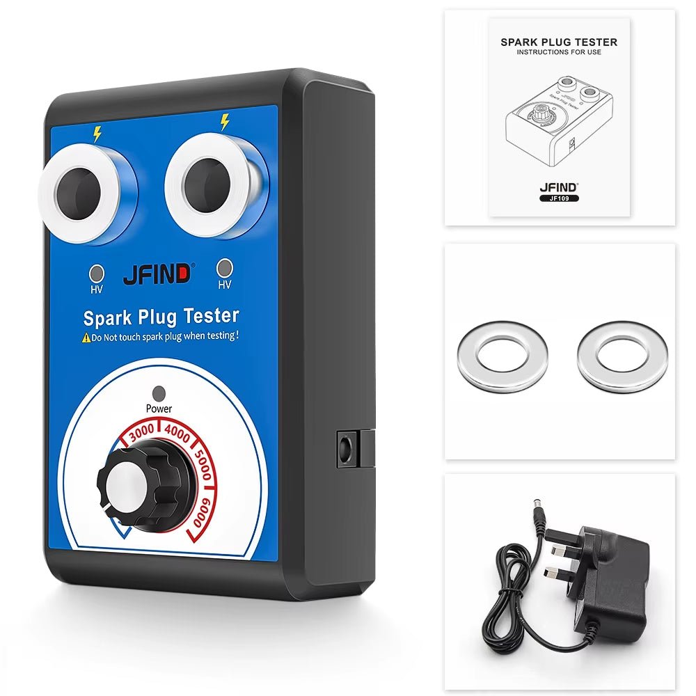 Spark Plug Tester Double Hole Diagnostic Tool Car 12V Spark Tester 0 - 6000Rpm Auto Engine Ignition Detector Tools - Revved Up Auto