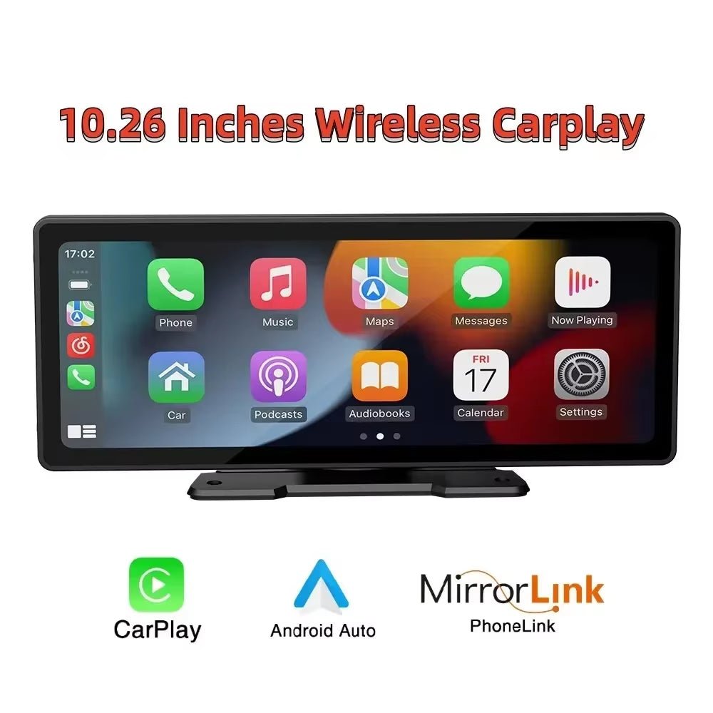 Universal 10.26” Screen Car Radio Multimedia WIFI Video Player Wireless Carplay Screen for Apple or Android - Revved Up Auto