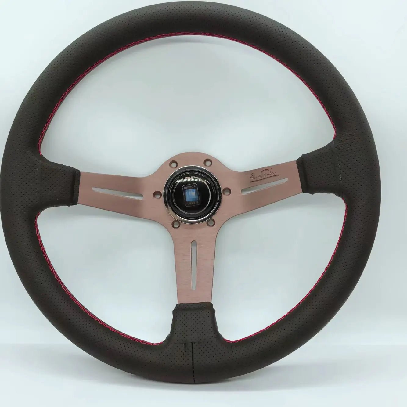 Universal Car Modification, ND Leather Titanium Frame, Black Leather Steering Wheel - Revved Up Tools
